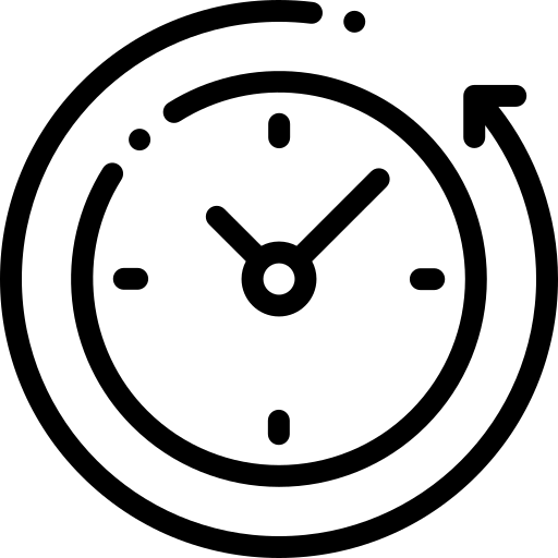 lined logo of a clock