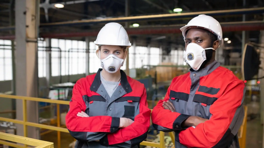 workers wearing respiratory masks